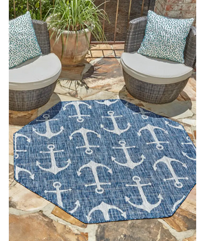 Beach/nautical outdoor coastal ahoy rug - Rugs