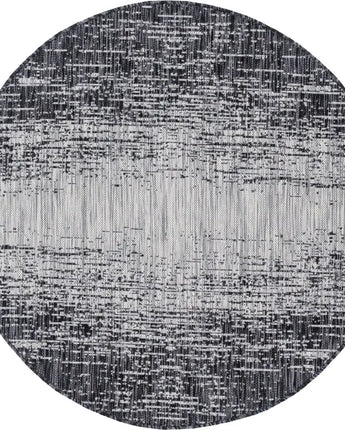 Coastal outdoor modern ombre rug - Charcoal Gray / 4’ 1 x 4’