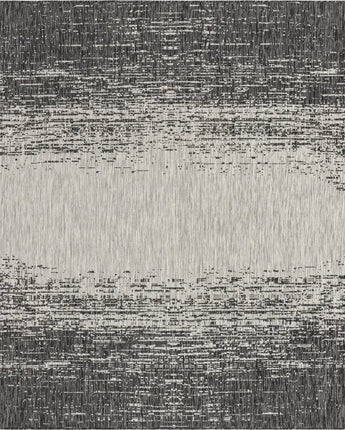 Coastal outdoor modern ombre rug - Charcoal Gray / 7’ 10 x