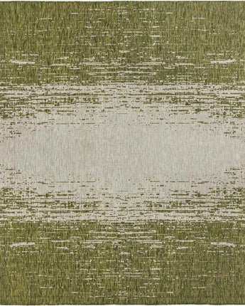 Coastal outdoor modern ombre rug - Green / 10’ 8 x 10’ 8 /