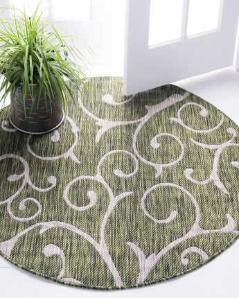 Modern outdoor botanical curl rug - Rugs