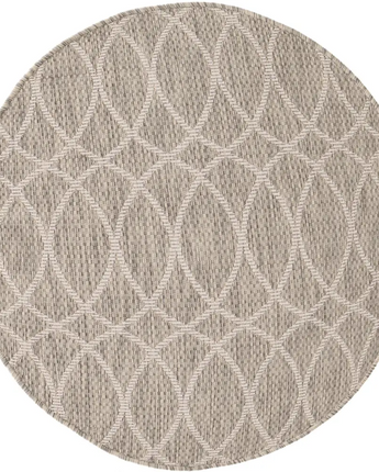 Modern outdoor trellis gitter rug - Light Gray / 3’ 1 x 3’ 1