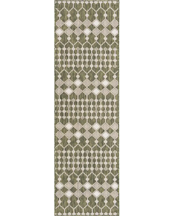 Modern outdoor trellis traliccio rug - Green / 2’ 11 x 10’ /