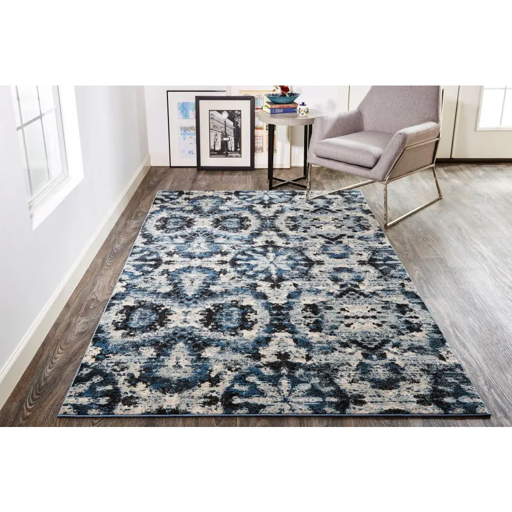 Ainsley Abstract Ikat Blotch Rug - Area Rugs