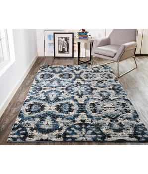 Ainsley Abstract Ikat Blotch Rug - Area Rugs