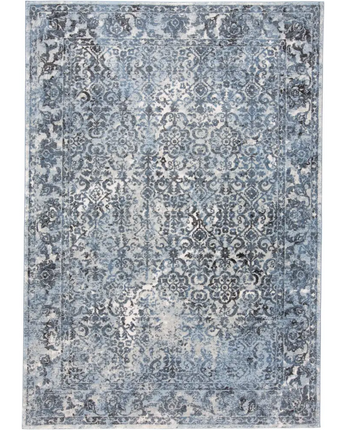 Ainsley Distressed Ornamental Rug - Blue / Gray / Rectangle 