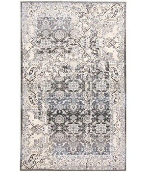 Ainsley Distressed Tribal Rug - Gray / Blue / Rectangle / 2’