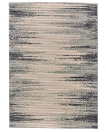 Akhari Gradient Textured Striated Rug - White / Gray / 