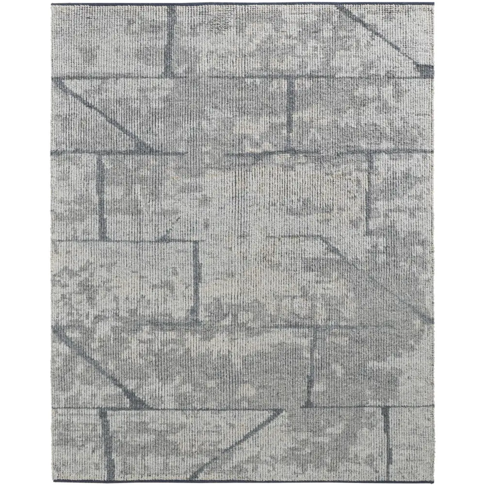 Alford Minimalist Eyelash Wool Rug - Gray / Rectangle / 2’ x