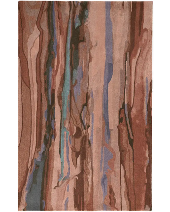 Amira Modern Watercolor Rug - Rust / Pink / Rectangle / 2’ x