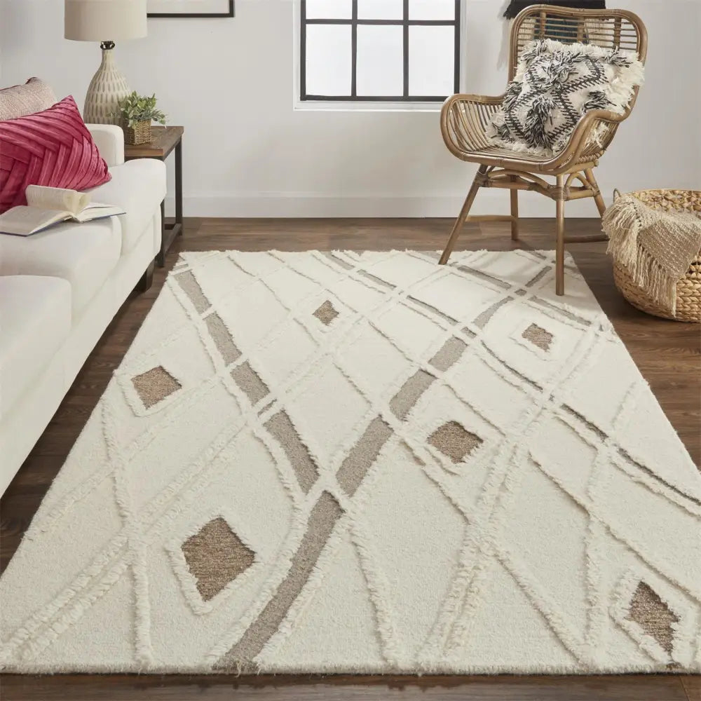Anica Moroccan Wool Tufted - Area Rugs