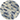 Arazad Tufted Graphic Chevron Rug - White / Blue / Round / 