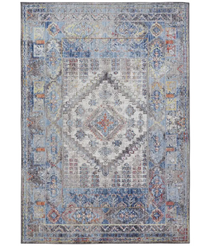 Armant Bohemian Space Dyed Rug - Blue / Gray / Rectangle / 