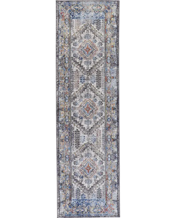 Armant Bohemian Space Dyed Rug - Blue / Gray / Runner / 2’-3