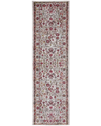 Armant Space Dyed Ornamental w/Border - Pink / Gray / Runner