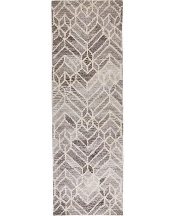 Asher Geometric Tufted Wool - Gray / Runner / 2’-6 x 8’ 
