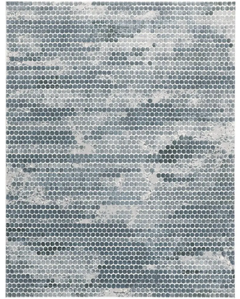 Atwell Contemporary Abstract Dot - Teal / Rectangle / 2’ x 