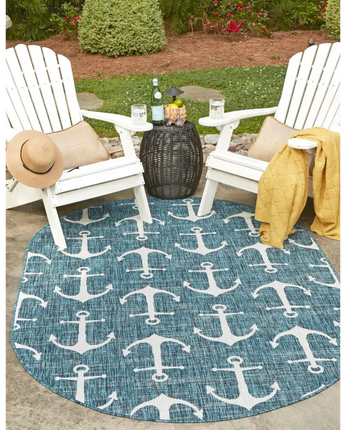 Beach/nautical outdoor coastal ahoy rug - Rugs