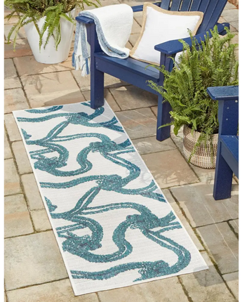 Beach/nautical outdoor coastal tethered rug - Rugs