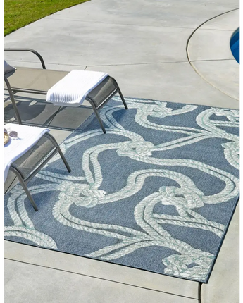 Beach/nautical outdoor coastal tethered rug - Rugs