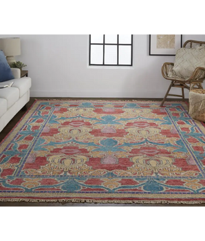 Beall Luxe Wool Arts and Crafts Rug - Area Rugs