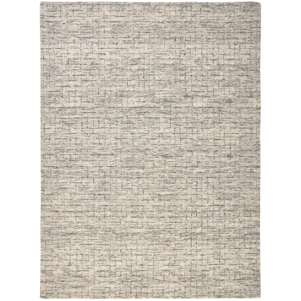 Belfort Modern Crosshatch Rug - White / Gray / Rectangle / 