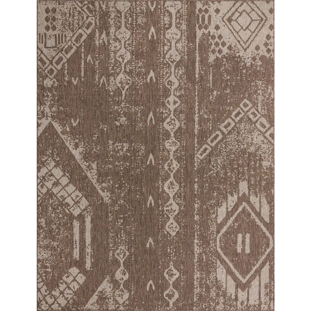 Bohemian outdoor bohemian anthro rug - Brown / 9’ 10 x 13’ 1