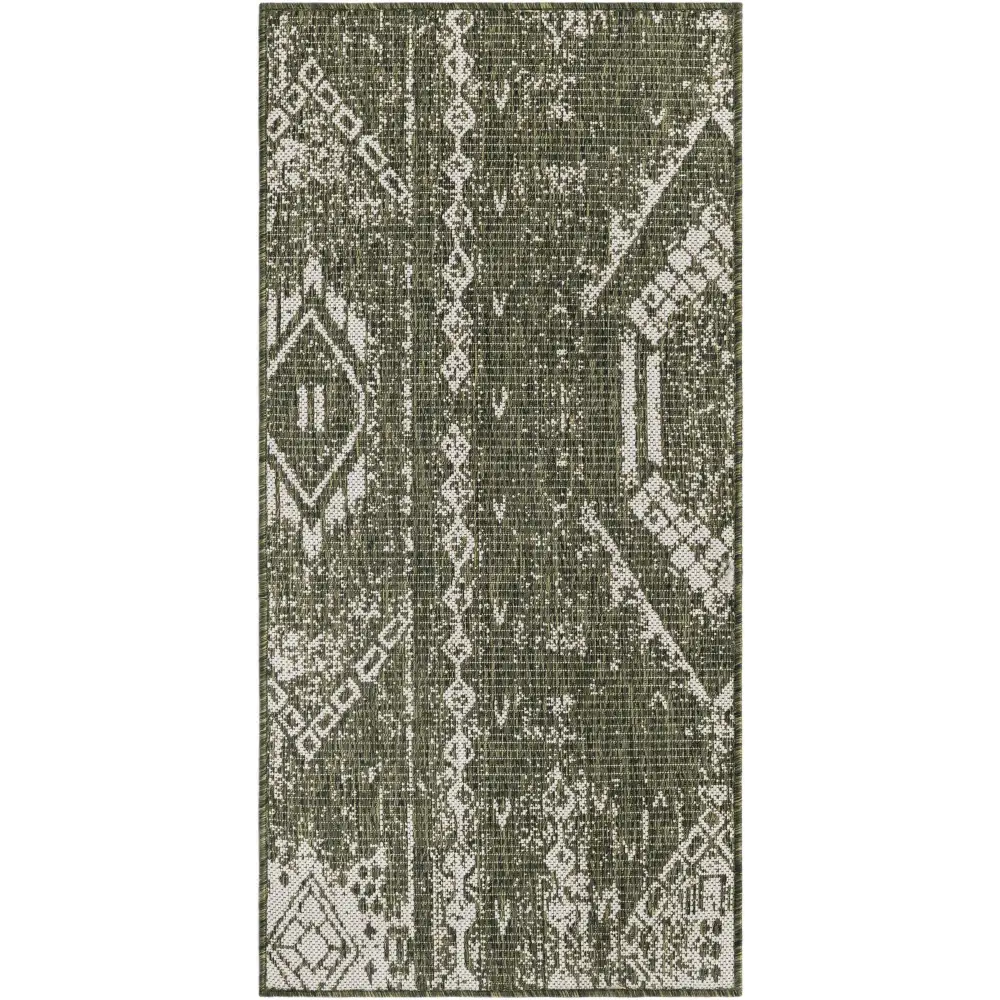Bohemian outdoor bohemian anthro rug - Green / 2’ x 4’ 1 /