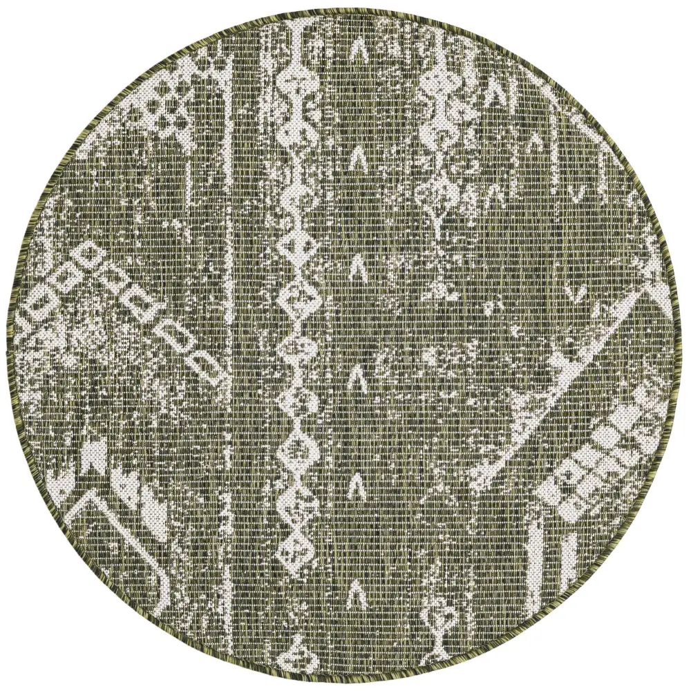 Bohemian outdoor bohemian anthro rug - Green / 3’ 3 x 3’ 3 /
