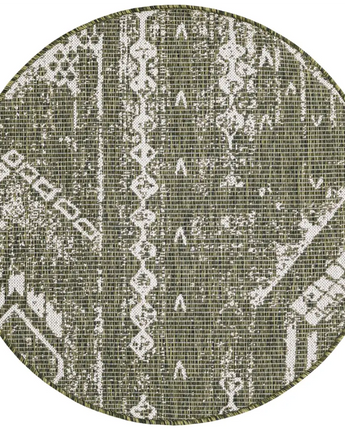 Bohemian outdoor bohemian anthro rug - Green / 3’ 3 x 3’ 3 /