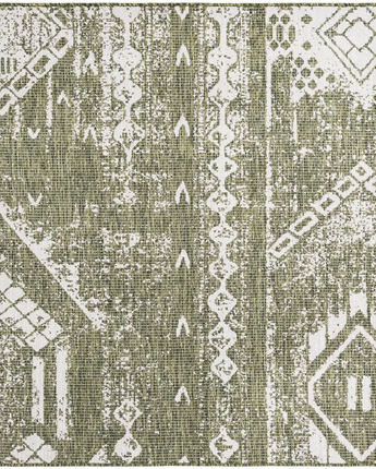 Bohemian outdoor bohemian anthro rug - Green / 5’ 3 x 5’ 3 /