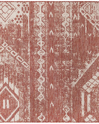 Bohemian outdoor bohemian anthro rug - Rust Red / 5’ 3 x 5’