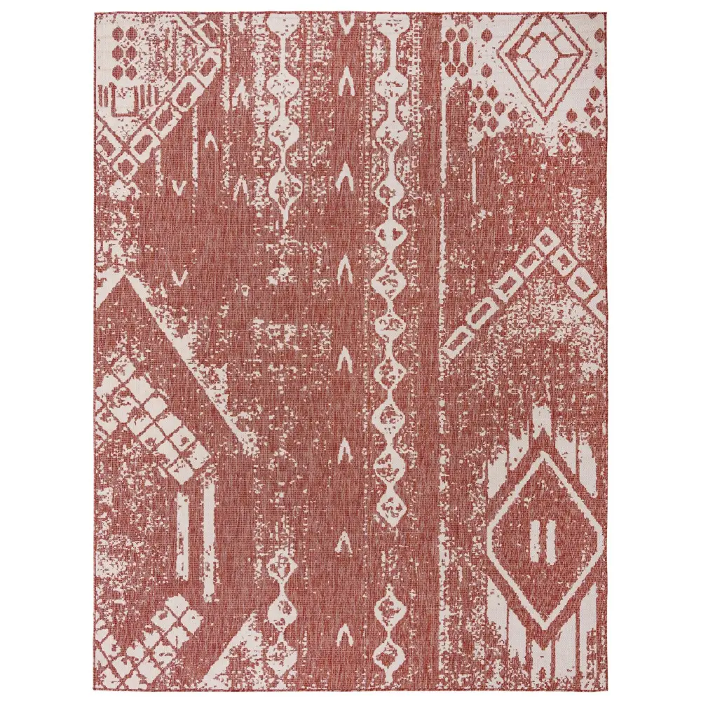 Bohemian outdoor bohemian anthro rug - Rust Red / 9’ x 12’ /