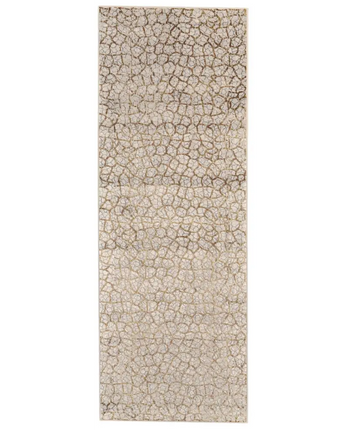 Cannes Lustrous Textured Rug - Gray / Brown / Runner / 2’-10