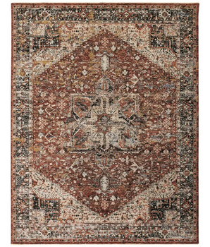 Caprio Space Dyed Persian Rug - Rust / Tan / Rectangle / 2’ 