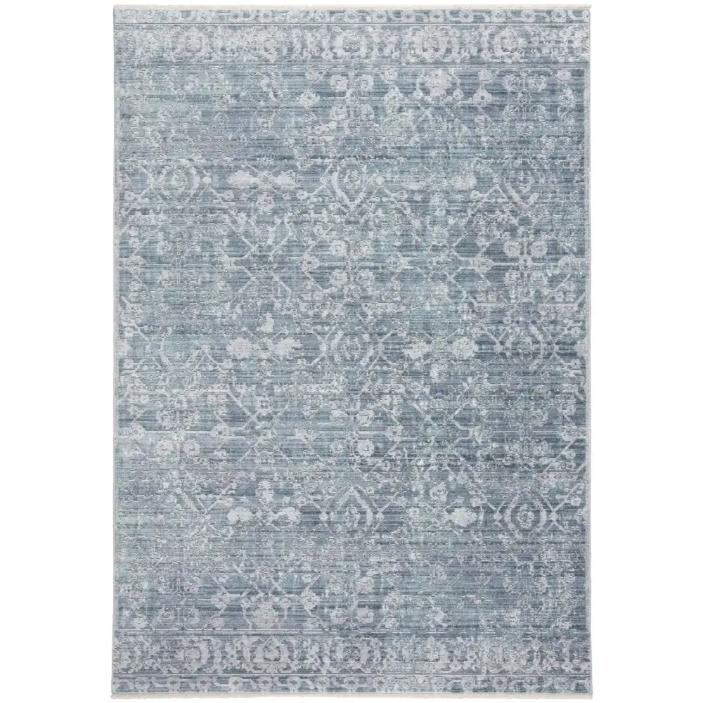 Cecily Luxury Distressed Ornamental - Teal / Gray / 