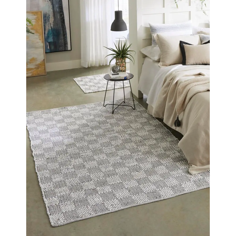 Checkered Chindi Cotton Rug - Rug Mart Top Rated Deals + Fast & Free Shipping
