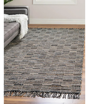 Checkered Chindi Jute Rug - Rug Mart Top Rated Deals + Fast & Free Shipping