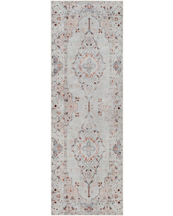 Clementine Washable Area Rug - Light Gray / Runner / 2’7 x 