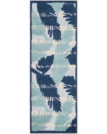 Coastal aruba outdoor barcadera rug - Gray Blue / 2’ x 6’ 1