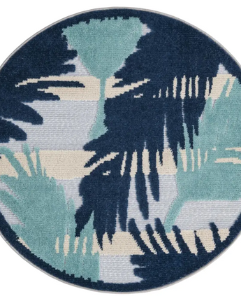 Coastal aruba outdoor barcadera rug - Gray Blue / 3’ 3 x 3’