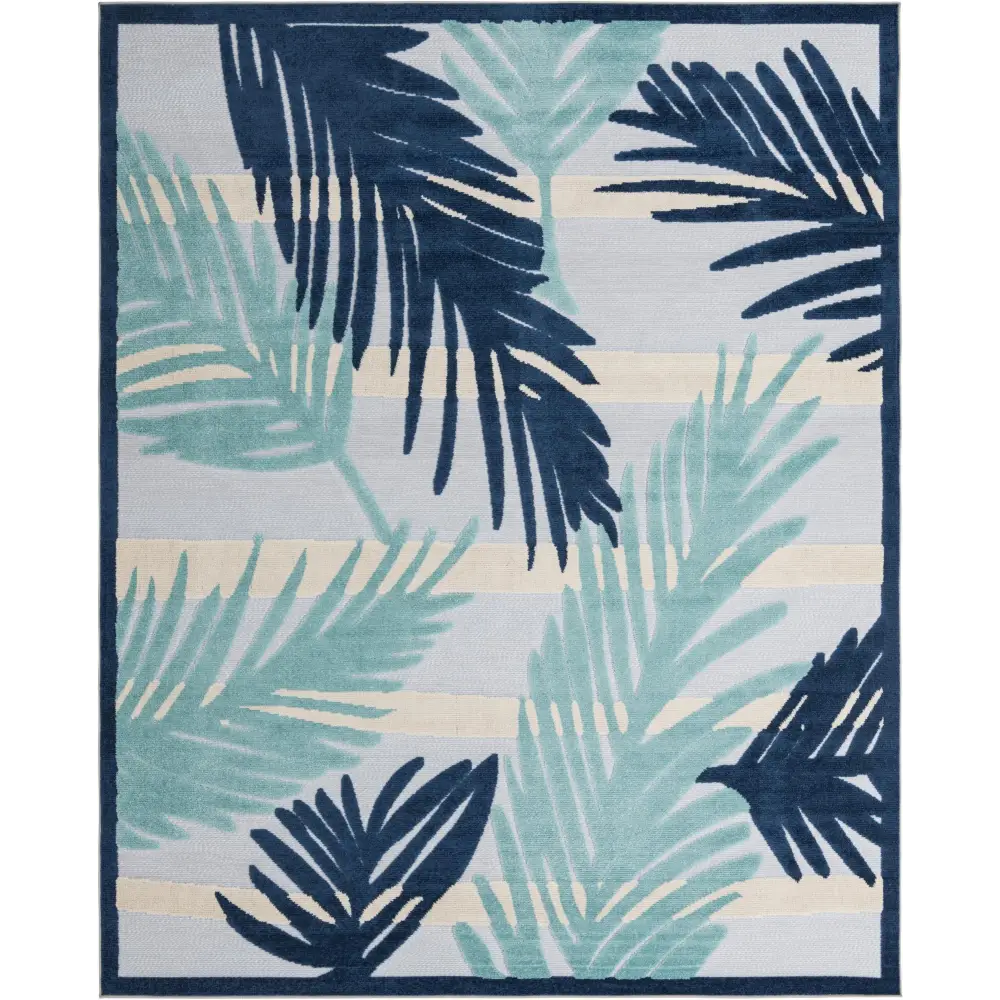 Coastal aruba outdoor barcadera rug - Gray Blue / 9’ x 12’ 2