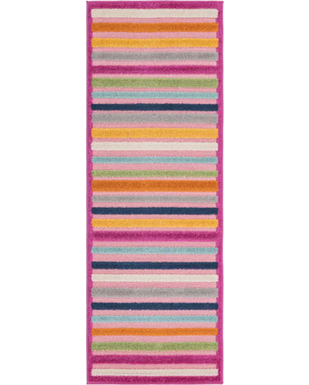 Coastal aruba outdoor paradera rug - Pink / 2’ x 6’ 1 /