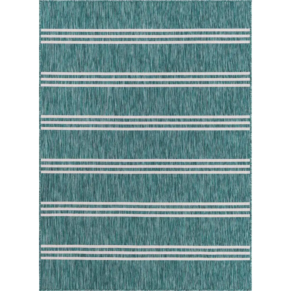 Coastal jill zarin outdoor anguilla rug - Teal / 5’ 3 x 8’ /