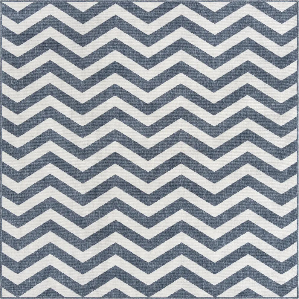 Coastal outdoor coastal dalgalar rug - Navy Blue / 7’ 10 x