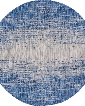 Coastal outdoor modern ombre rug - Blue / 4’ 1 x 4’ 1 /