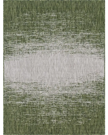 Coastal outdoor modern ombre rug - Green / 9’ x 12’ /