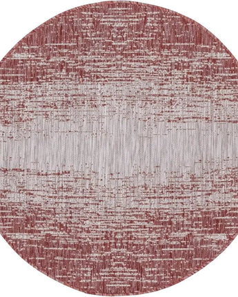 Coastal outdoor modern ombre rug - Rust Red / 4’ 1 x 4’ 1 /