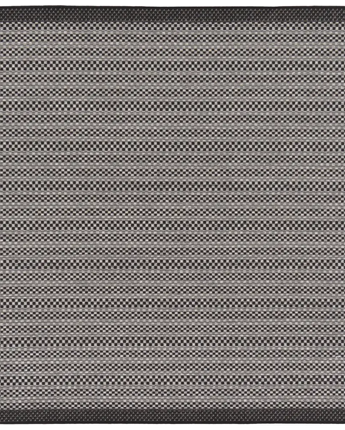 Contemporary outdoor border checkered rug - Gray / 5’ 4 x 6’