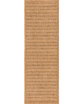 Contemporary outdoor border checkered rug - Light Brown / 2’